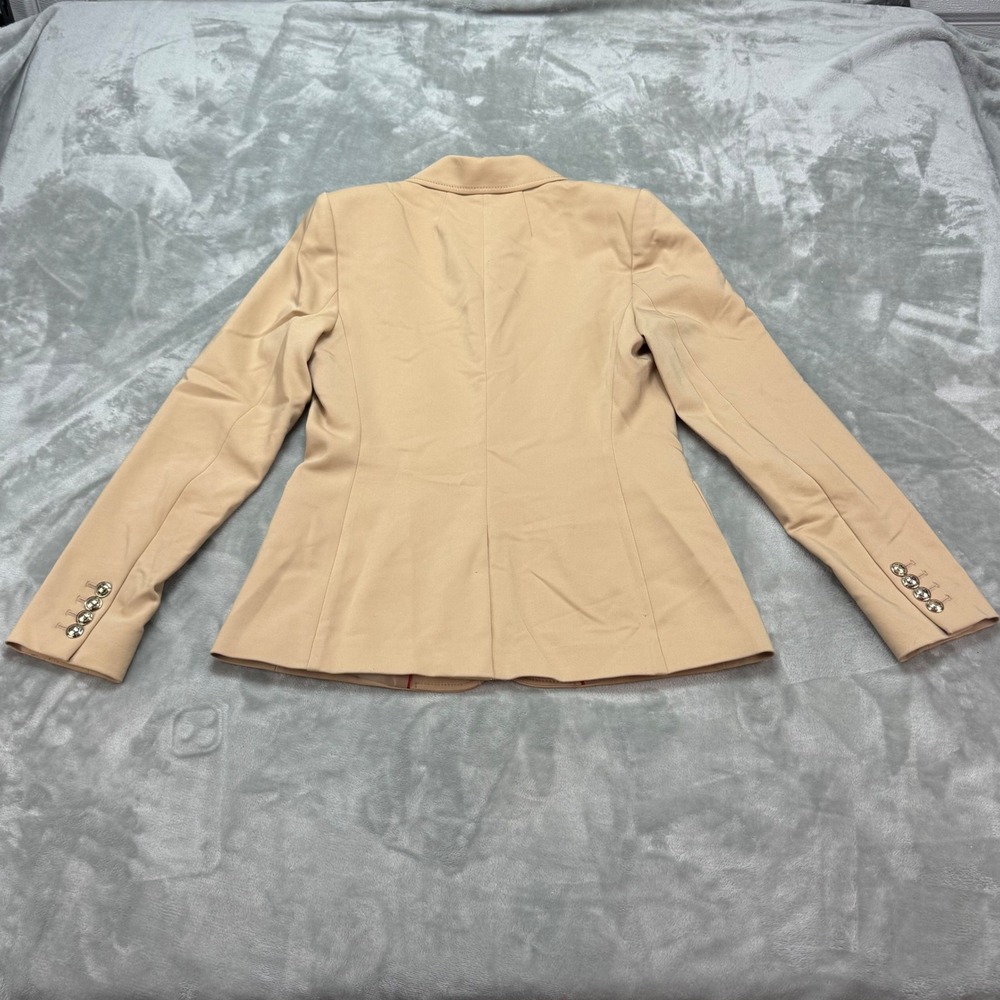 Tommy Hilfiger Blazer Size 4 Beige/Cream Cotton Blend Business‎ Career Jacket - Picture 2 of 8
